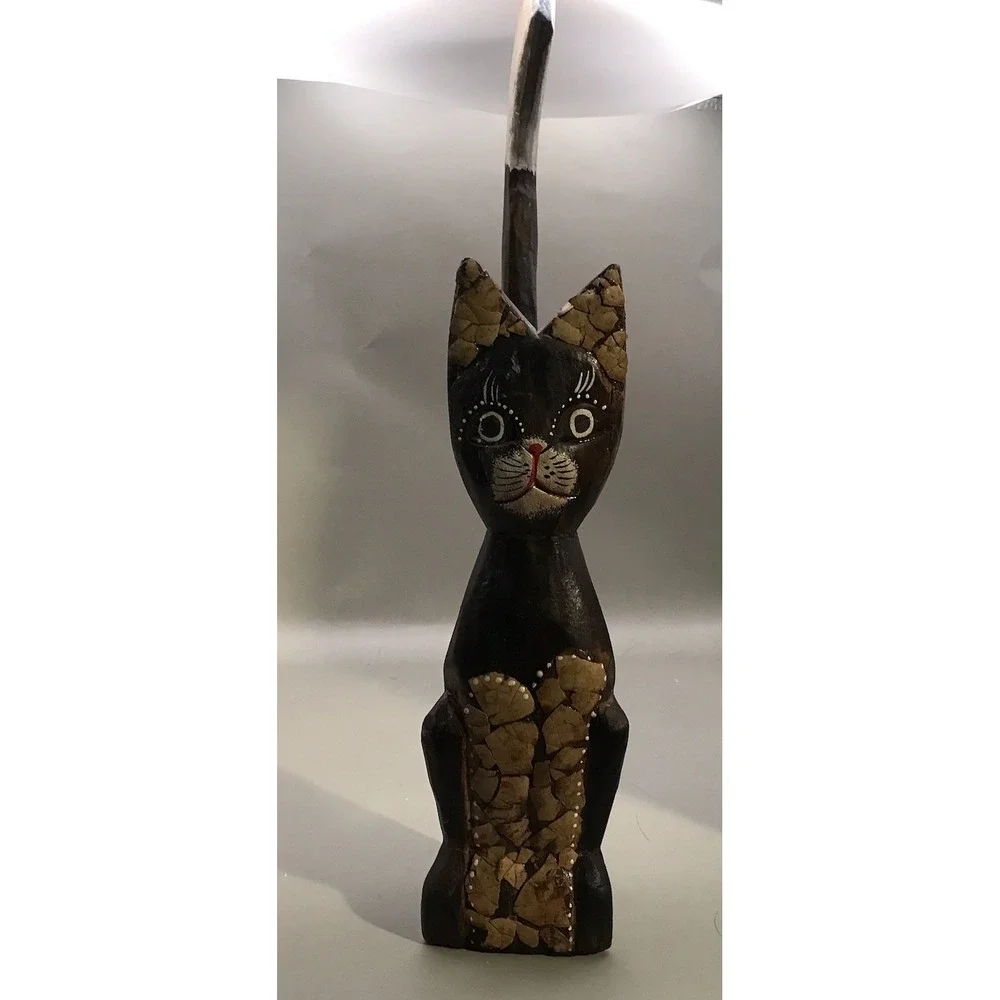Hand Painted‎ Wooden Kitty 13